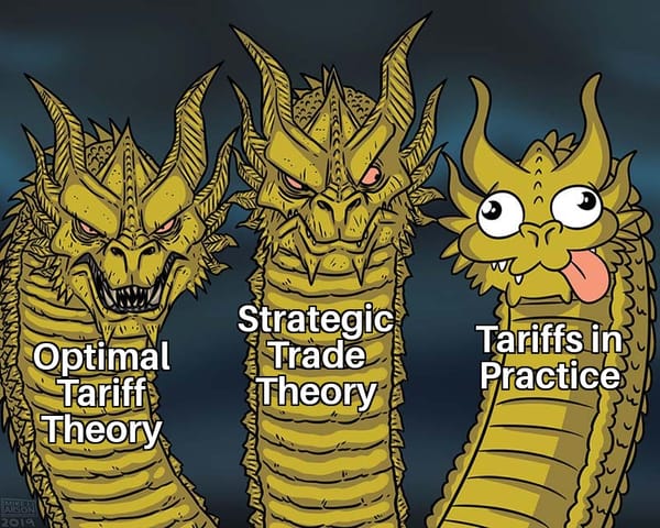 Tariffs in practice meme.